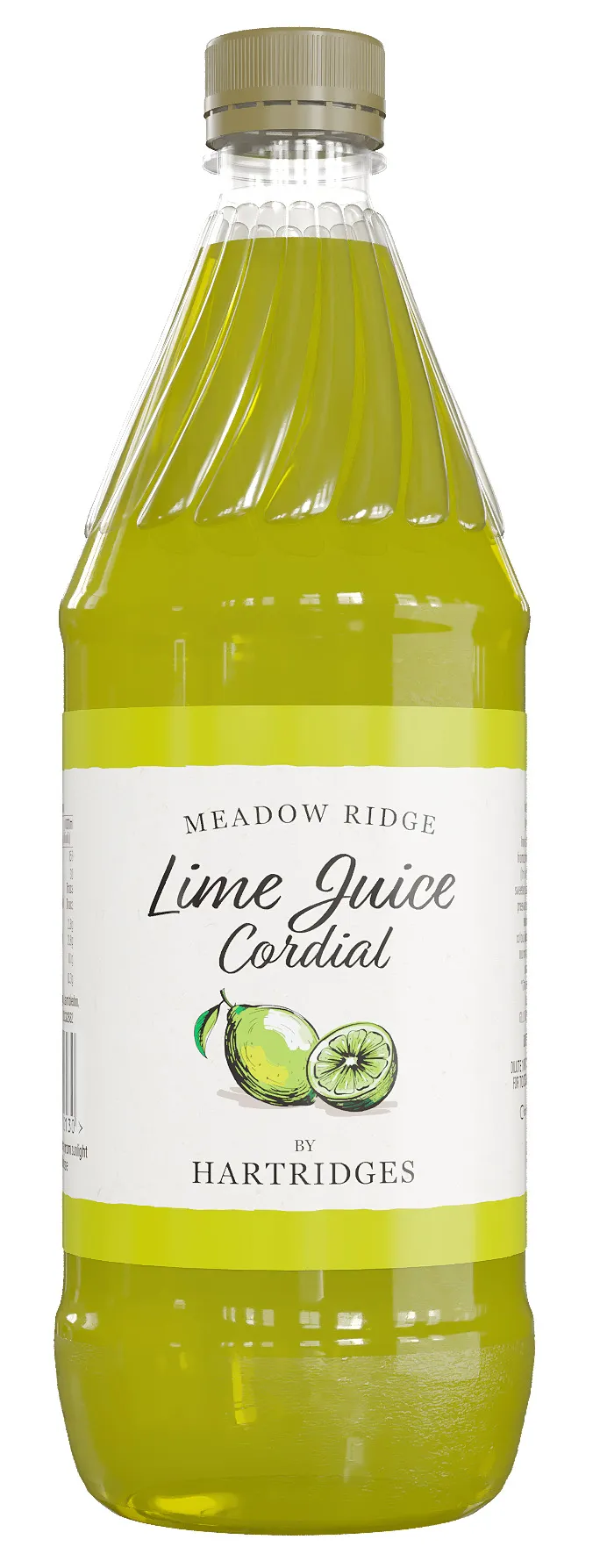 Hartridges 1ltr (Single) Lime Cordial, another view