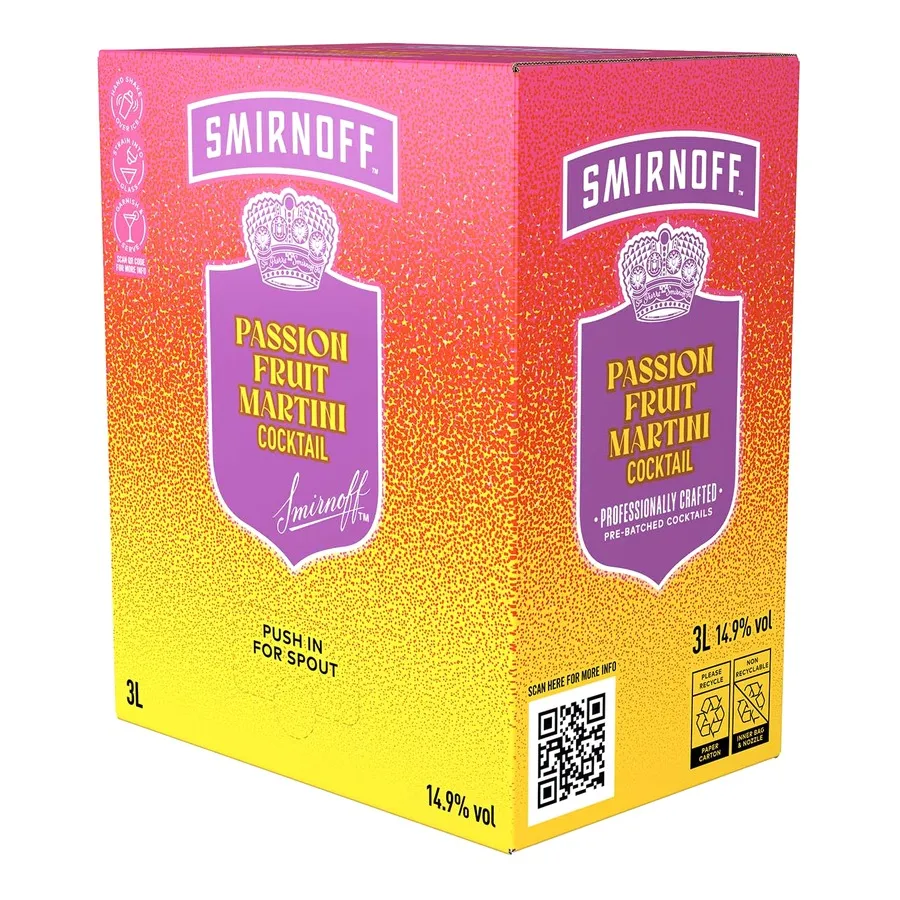 Smirnoff Passionfruit Martini 3L BIB