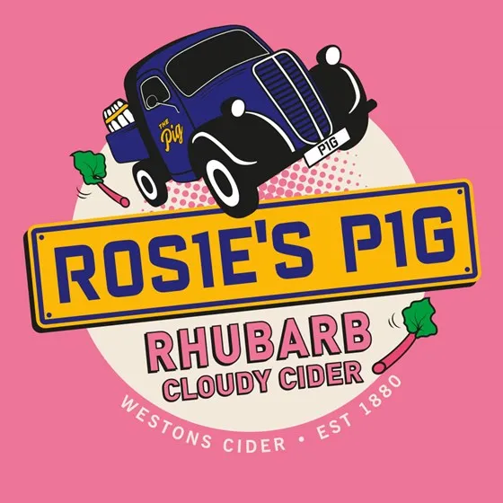Westons Rosie Pig Rhubarb 10L BIB, another view