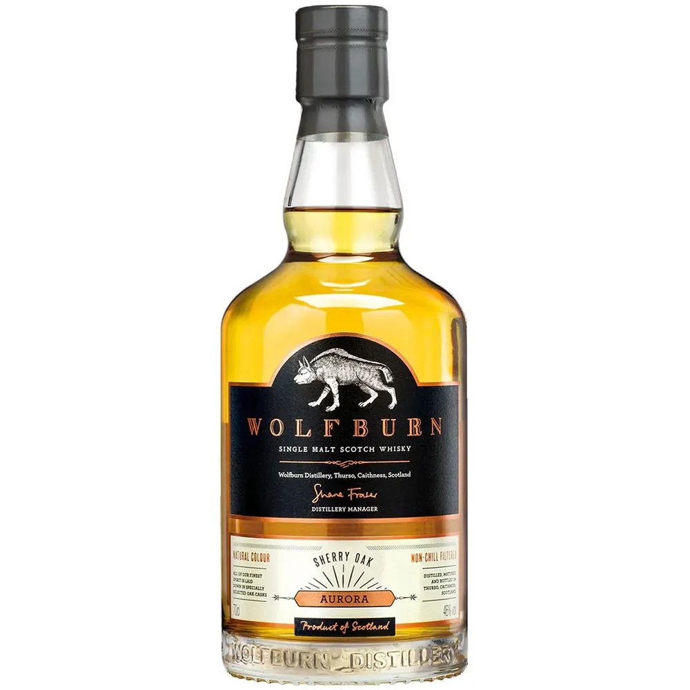 Wolfburn Aurora Single Malt Whisky 70cl, another view