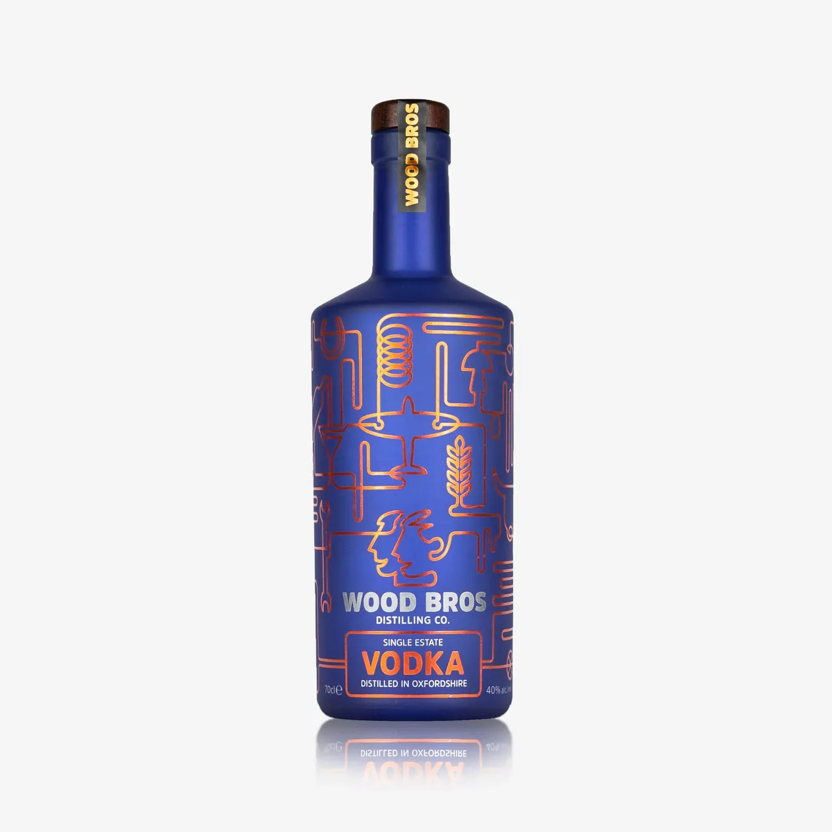 Wood Bros Heritage Vodka 70cl, another view