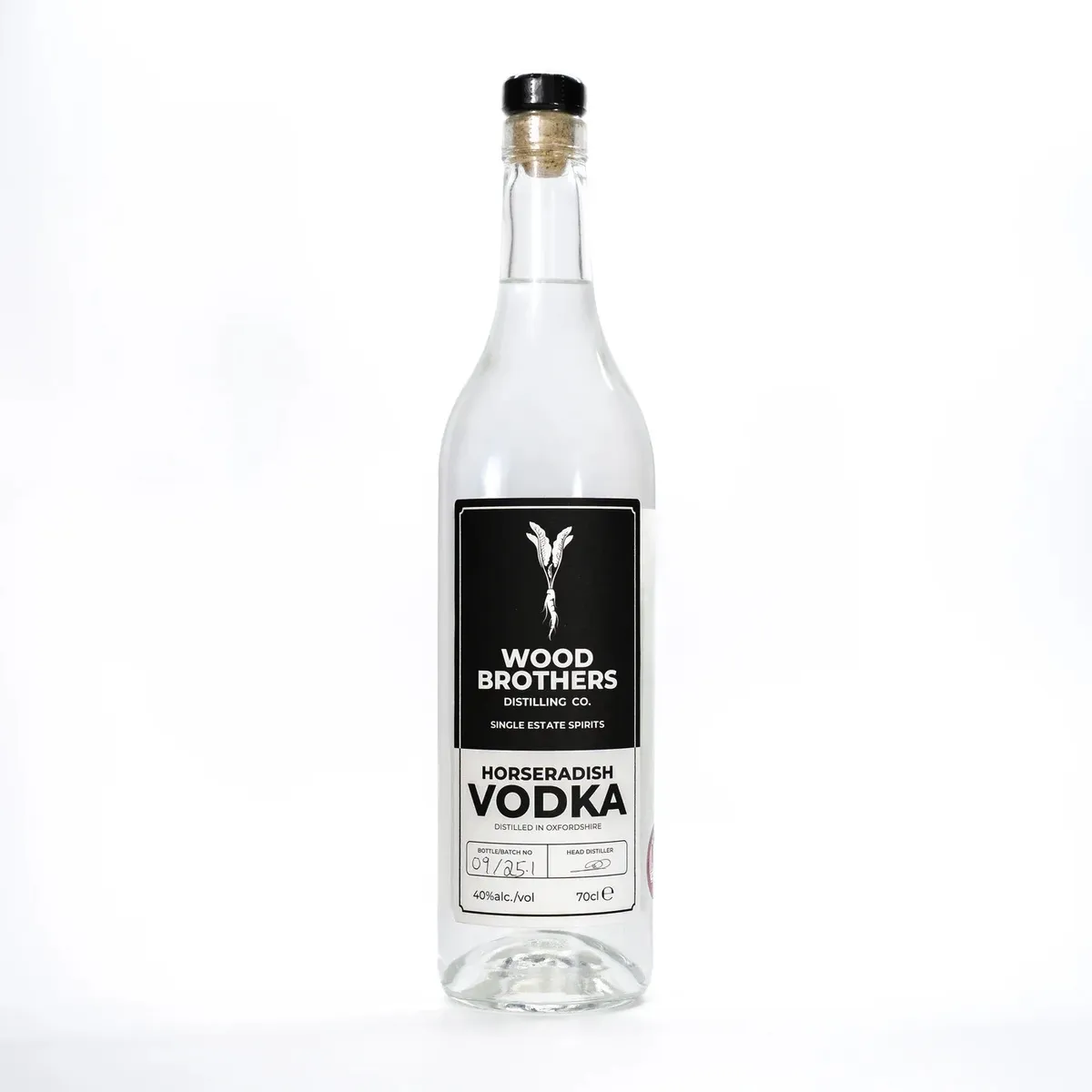 Wood Bros Horseradish Vodka 70cl, another view
